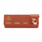 Boîte à pilules 1 jour - 4 compartments transparent rouge NL
