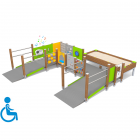 Portique en bois Bondy pour enfants handicapés et valides