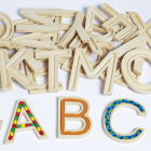 Mega - Groot - Houten letters - Alfabet leren