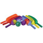 Scoop Set met 6 gekleurde knuppels en ballen