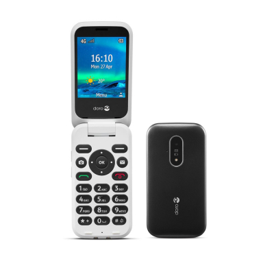 Mobiele telefoon 6820 4G met sprekende toetsen - zwart/wit