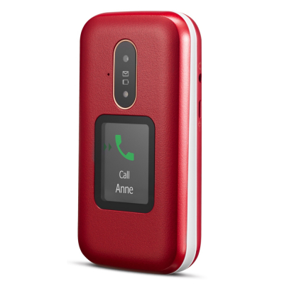 Téléphone mobile 6880 4G avec touches parlantes - rouge/blanc