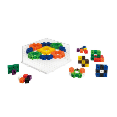 Linking Cubes Reflectie - Set van 104 - 2 cm. - Ruimtelijk inzicht - 3D