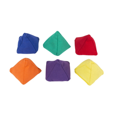 Piramidevormige pittenzakjes - Set van 6 / Lot de 6 sacs à grains pyramides