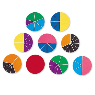 Cercles de fractions Deluxe en mousse souple aux couleurs de l'arc-en-ciel