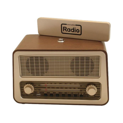 Radio Rétro avec un Seul Bouton de Contrôle